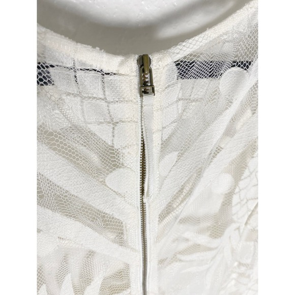 Anthropologie Women's Maeve Pina White Ivory Lace Pineapple Fit & Flare Dress - Picture 9 of 15